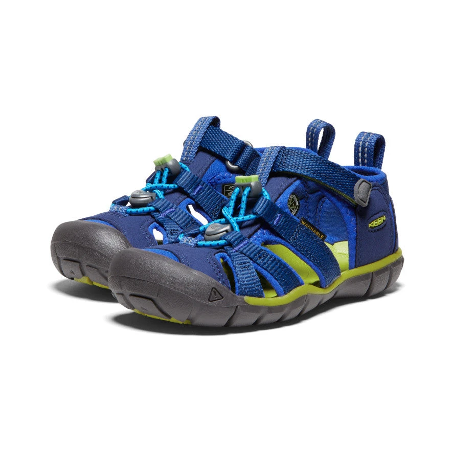 Keen Little Kids' Seacamp II CNX | Blue Depths/Chartreuse 2 Keen Little Kids' Seacamp II CNX | Blue Depths/Chartreuse - Image 2