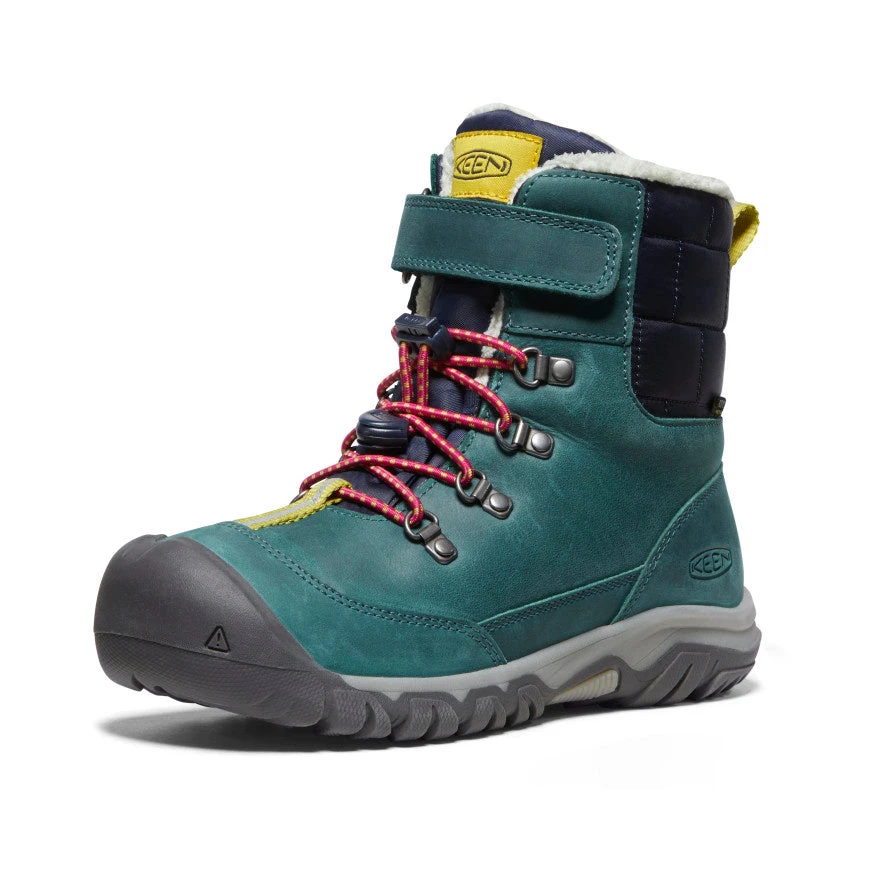 Keen Big Kids' Kanibou Waterproof Winter Boot | Deep Lagoon/Jazzy 3 Keen Big Kids' Kanibou Waterproof Winter Boot | Deep Lagoon/Jazzy - Image 3