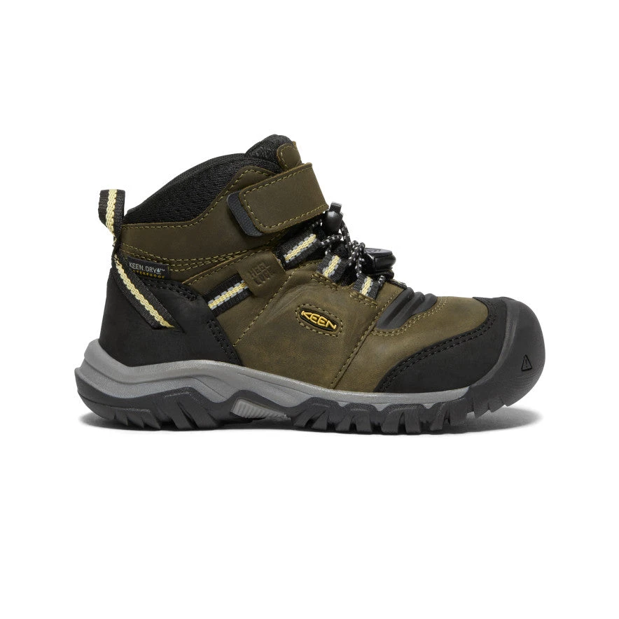 Keen Little Kids' Ridge Flex Waterproof Boot | Dark Olive/Dusky Citron 1 Keen Little Kids' Ridge Flex Waterproof Boot | Dark Olive/Dusky Citron