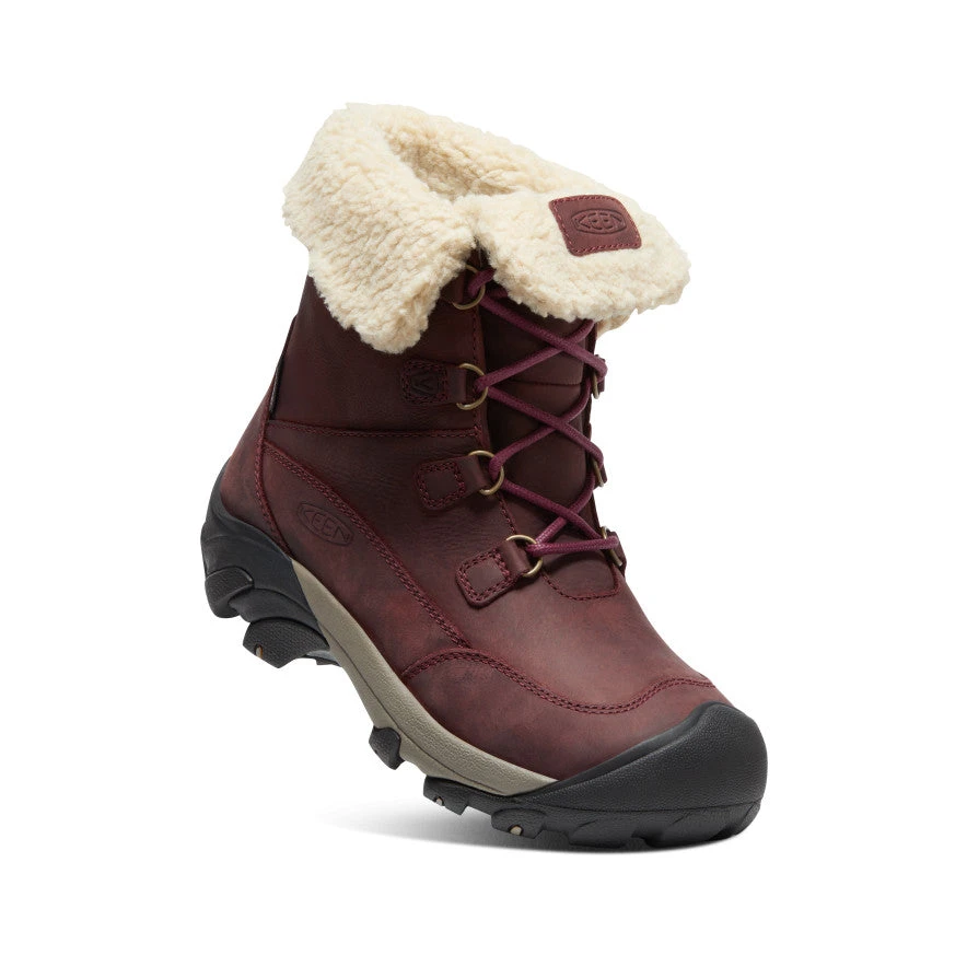 Keen Women's Betty Waterproof Short Boot | Burgundy/Brindle 3 Keen Women's Betty Waterproof Short Boot | Burgundy/Brindle - Image 3
