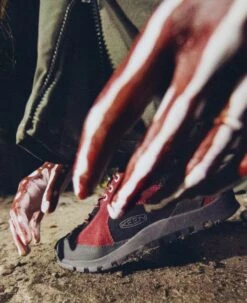 Keen Women's Jasper Rocks Sneaker X Hiking Patrol | Phantasmal Red -Keen Deals Store KEEN W 1028333 HikingPatrolxJasperRocks Lifestyle PDP Single Right