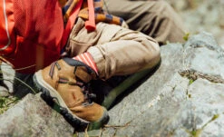 Keen Little Kids' Ridge Flex Waterproof Boot | Bison/Red Carpet -Keen Deals Store RidgeFlexPDPLifestyle1Kids 2