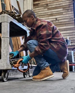 Keen Women's San Jose 6" Waterproof Boot (Aluminum Toe) | Almond/Gum -Keen Deals Store SDD 496 PDP SanJose 1026369 Left Image