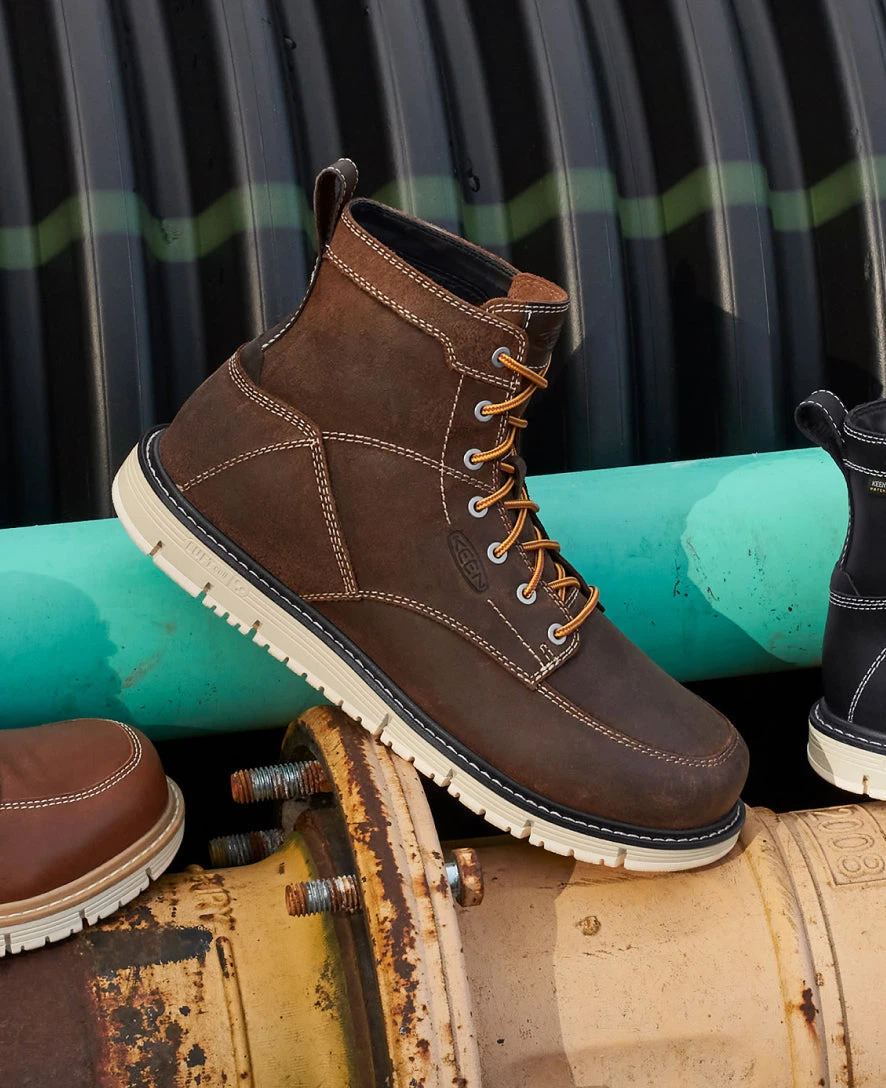 Keen Men's San Jose 6" Boot (Soft Toe) | Gingerbread/Off White 7 Keen Men's San Jose 6" Boot (Soft Toe) | Gingerbread/Off White - Image 7